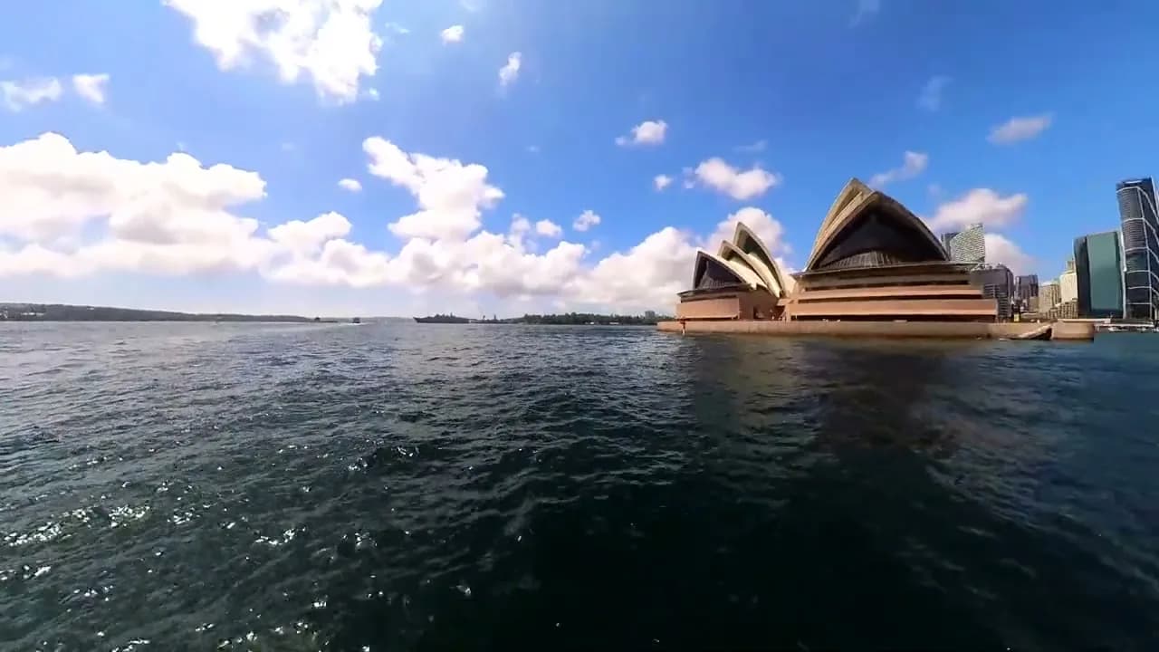 The Opera House from the water off Capri's bow